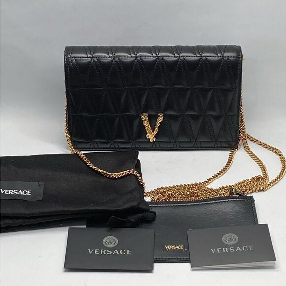 Versace Virtus clutch shoulder bag - Picture 1 of 13